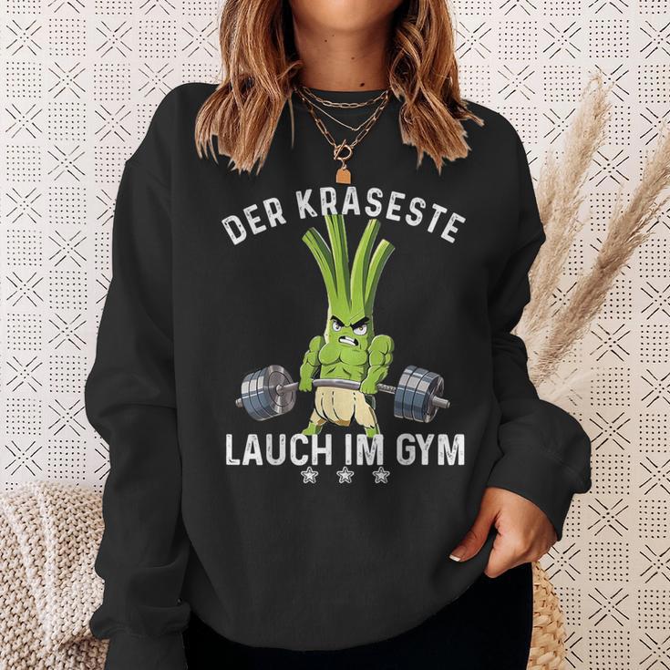 Der Krasseste Lauch Im Gym Gymnasium Fitness Lauch Sweatshirt Geschenke für Sie