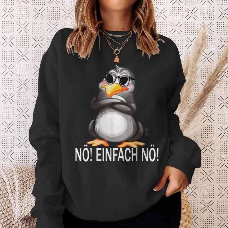 With Cute Penguin Bevor Du Fragst Nein Nö Sweatshirt Geschenke für Sie