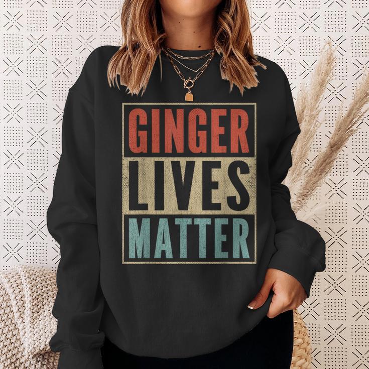 Ginger Lives Matter Retro Colours Redhead Sweatshirt Geschenke für Sie