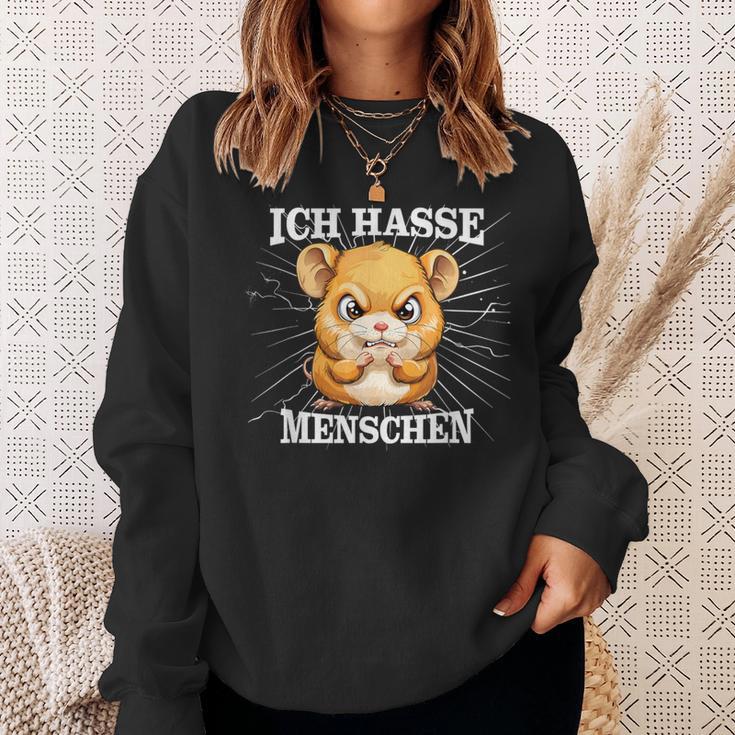 Hamster Meme Based Ich Hasse Menschen Sweatshirt Geschenke für Sie