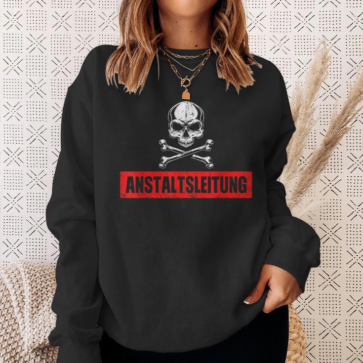 With Ironic Anstaltleitung Skull Slogan S Sweatshirt Geschenke für Sie