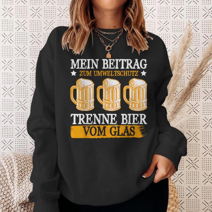 Mein Beitrag Zum Umweltschutz Trenne Bierom Glas Sweatshirt Geschenke für Sie