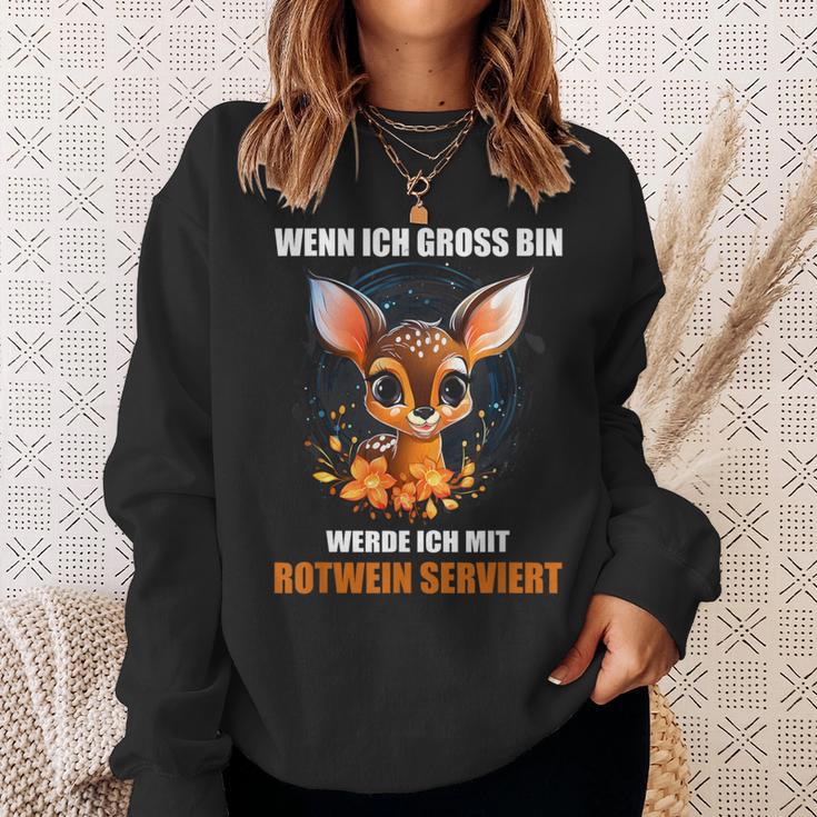 Wenn Ich Gross Bin Werde Ich Mit Rotwein Serviert Sweatshirt Geschenke für Sie