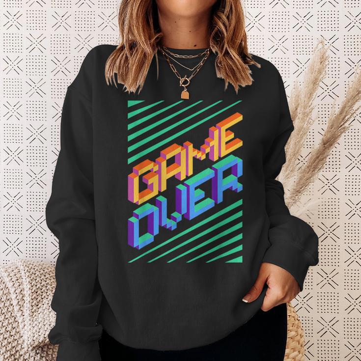 Game Over Iintage Retro Console Ps5 Gaming Sweatshirt Geschenke für Sie