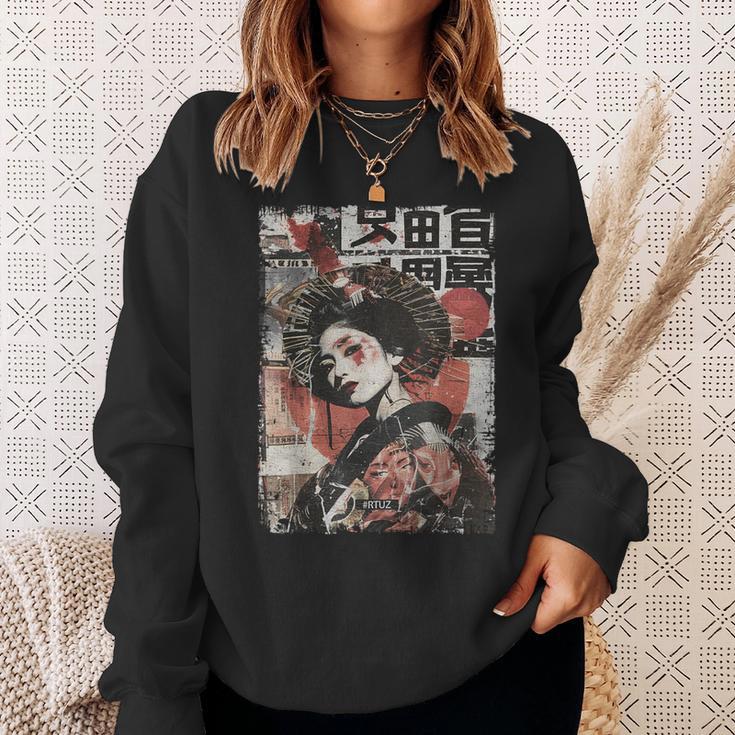 Geisha Asia Japan Frauintage Kultur Tokyo Geisha Sweatshirt Geschenke für Sie