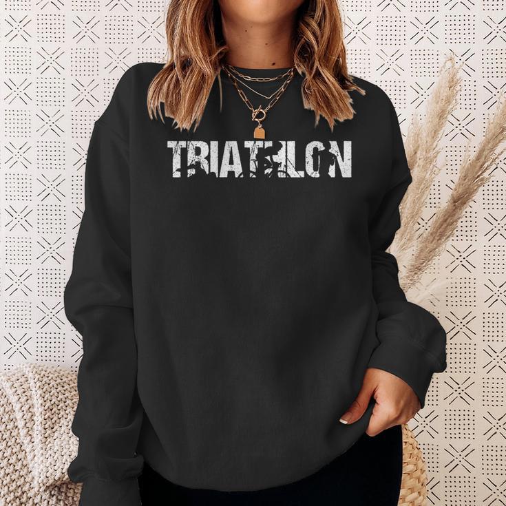 For Triathletes Sportsmen Retro Triathlon Cool Sweatshirt Geschenke für Sie