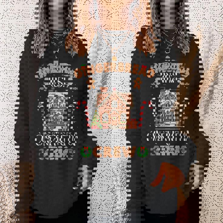 Gingerbread House Construction Crew Christmas Sweatshirt Gifts for Her