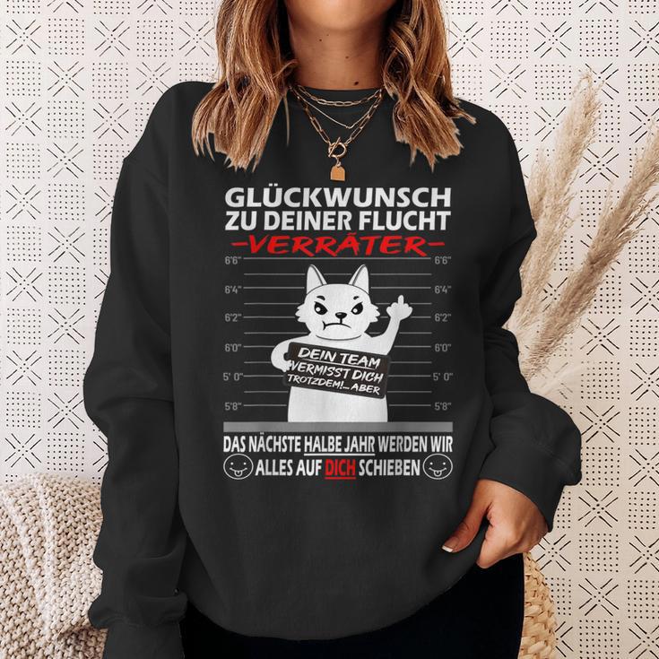 Glückwunsch Zu Deiner Flucht Neuen Job Cat S Sweatshirt Geschenke für Sie