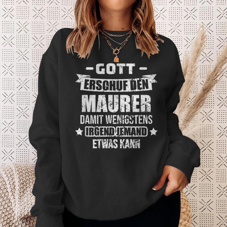 Gott Erschuf Den Maurer Construction Site Sweatshirt Geschenke für Sie