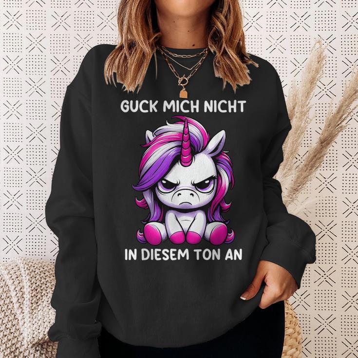 Guck Mich Nicht In Diesem Ton An Einhorn Sweatshirt Geschenke für Sie