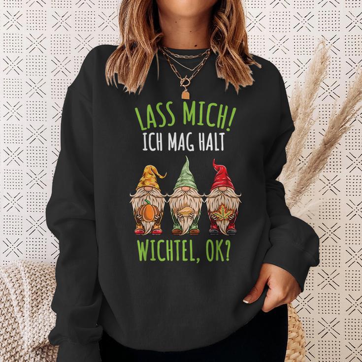 Herbst Lass Mich Ich Mag Wichtel Sweatshirt Geschenke für Sie