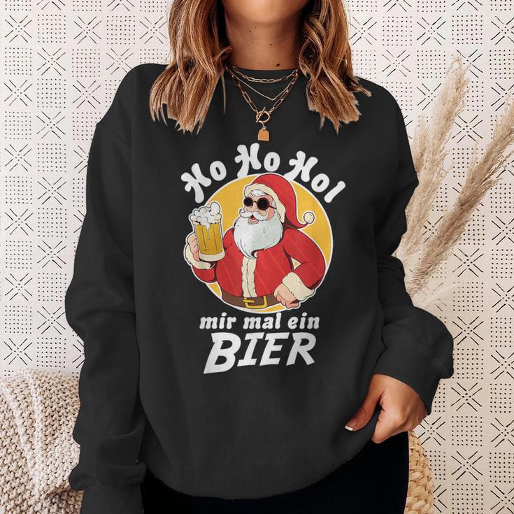 Ho Ho Hol Mir Mal Ein Bier Christmas Father Christmas Sweatshirt Geschenke für Sie