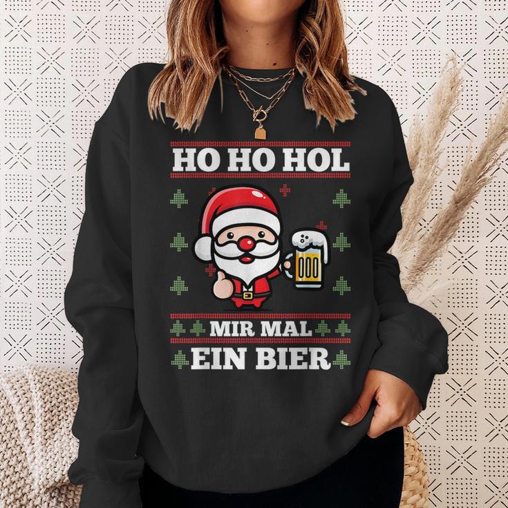 Ho Ho Hol Mir Mal Ein Bier Ugly Christmas S Sweatshirt Geschenke für Sie