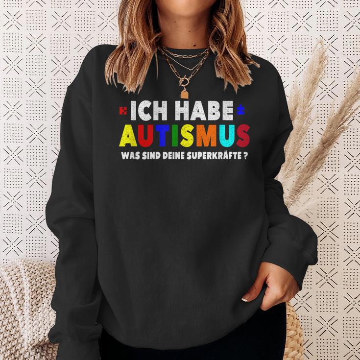 Ich Bin Autist Was Sind Deine Superkräfte Autismusbewusstsein German Sweatshirt Geschenke für Sie