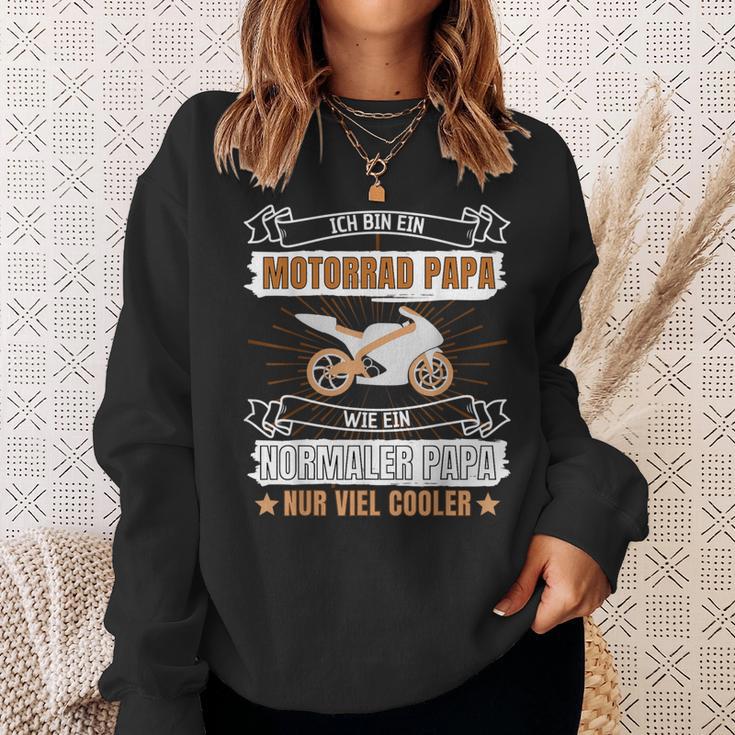 Ich Bin Ein Motorrad Papa Wie Ein Normaler Papa Nur Cooler Sweatshirt Geschenke für Sie