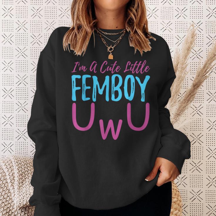 Ich Bin Ein Netter Kleiner Femboy Uwu Crossdressing Crossdresser Sweatshirt Geschenke für Sie