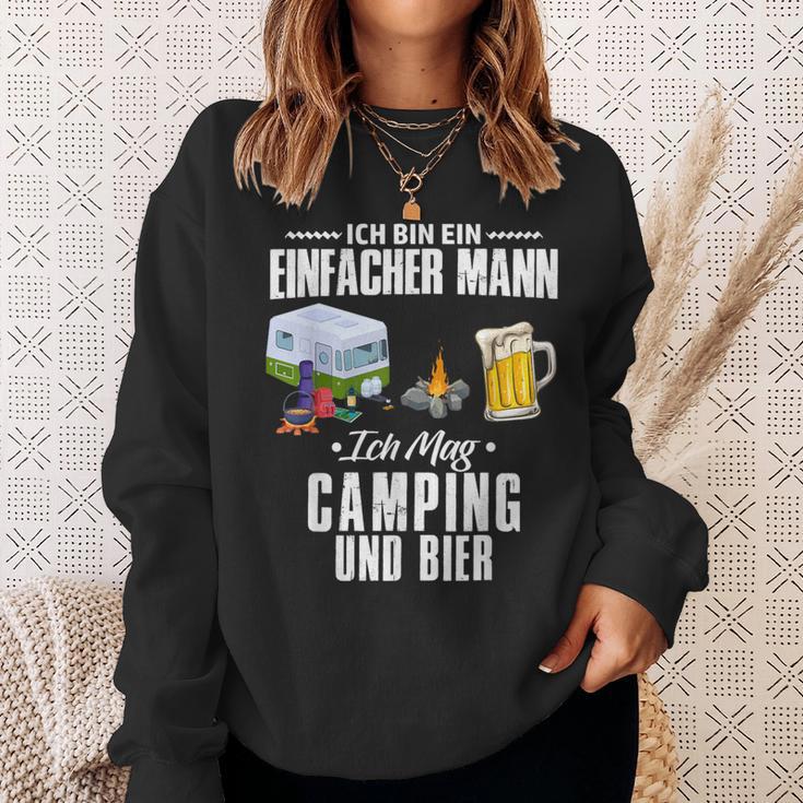 Ich Bin Einfach Mann Ich Mag Camping Und Bier Camperan S Sweatshirt Geschenke für Sie