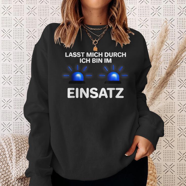 Ich Bin Im Einsatz Blue Light Fire Brigade Police Sweatshirt Geschenke für Sie