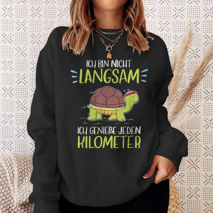 Ich Bin Nicht Langsam Ich Genießen Jeden Kilometer Running Sweatshirt Geschenke für Sie