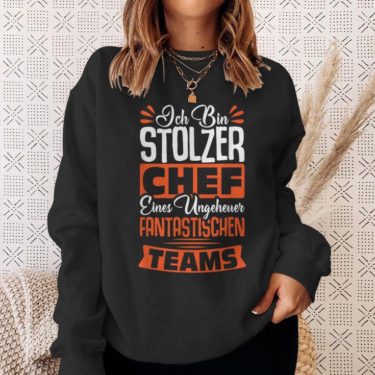 Ich Bin Stolzer Chef Einer Ungeheuer Fantastischen Teams S Sweatshirt Geschenke für Sie