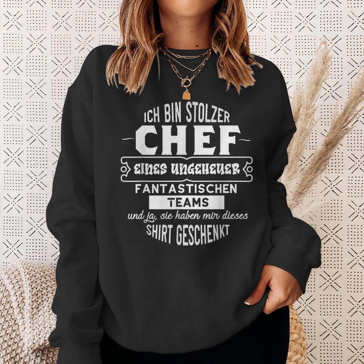 Ich Bin Stolzer Chef Einer Unheuer Fantastischen Teams Sweatshirt Geschenke für Sie