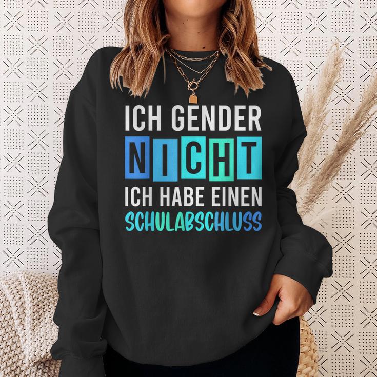 Ich Gender Nicht Ich Habe Einen Schulabschluss Blue Sweatshirt Geschenke für Sie