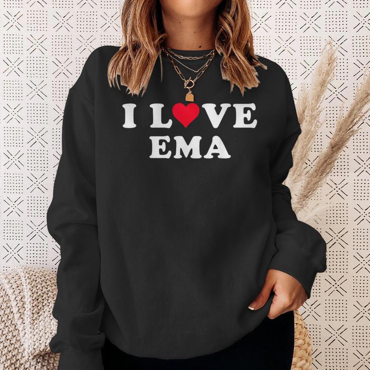 Ich Liebe Ema Passende Freundin & Freund Ema Name Sweatshirt Geschenke für Sie