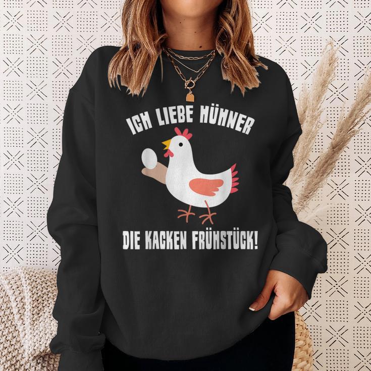 Ich Liebe Hühner Die Kacken Breakfast Farmer I Love Hühner Die Kacken Breakfast Sweatshirt Geschenke für Sie