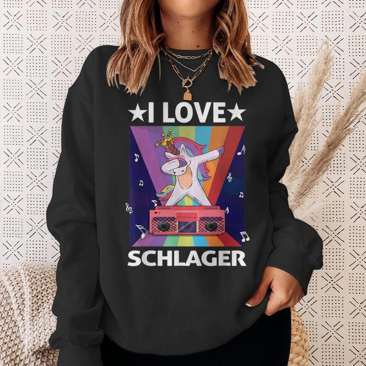 Ich Liebe Schlager Party Costume Folk Music I Love Schlager S Sweatshirt Geschenke für Sie