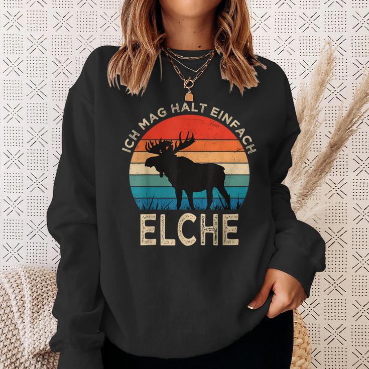 Ich Mag Halt Einfach Moose Animal Slogan Elk Sweatshirt Geschenke für Sie