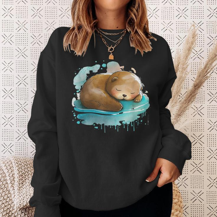 Ich Mag Halt Otter Seeotter Kinder Damen Herren Sweatshirt Geschenke für Sie