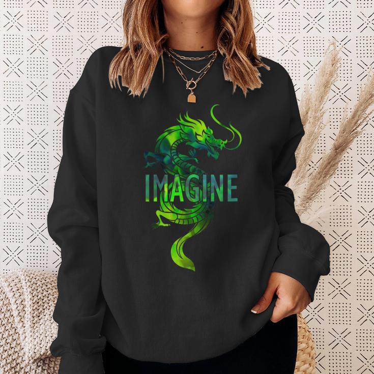 Imagine Fantasy Dragon Tattoo Style Sweatshirt Geschenke für Sie