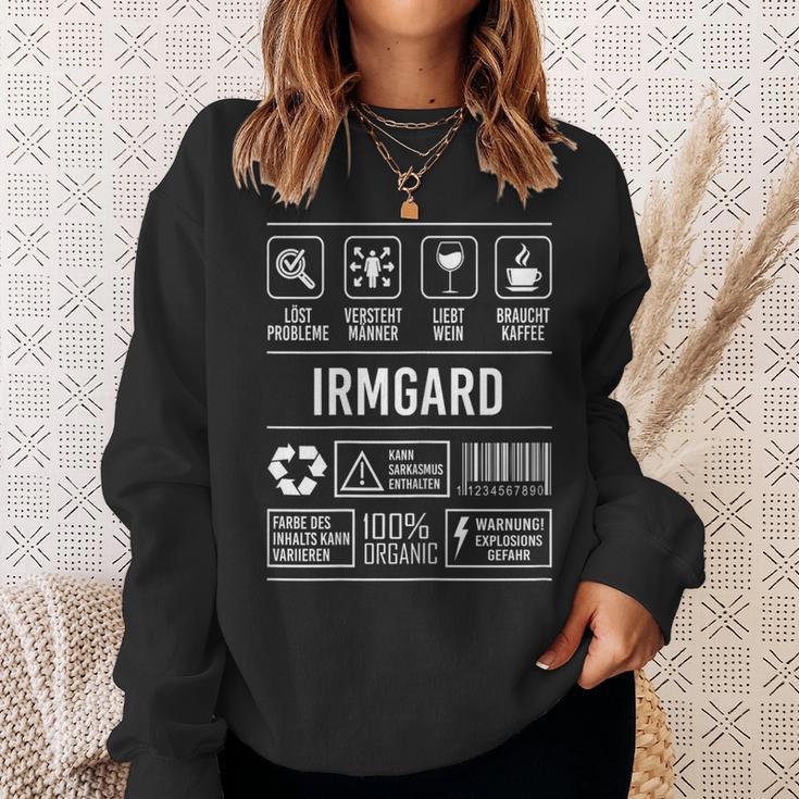 Irmgard Lustig Spruch Nameorname Geburtstag Sweatshirt Geschenke für Sie