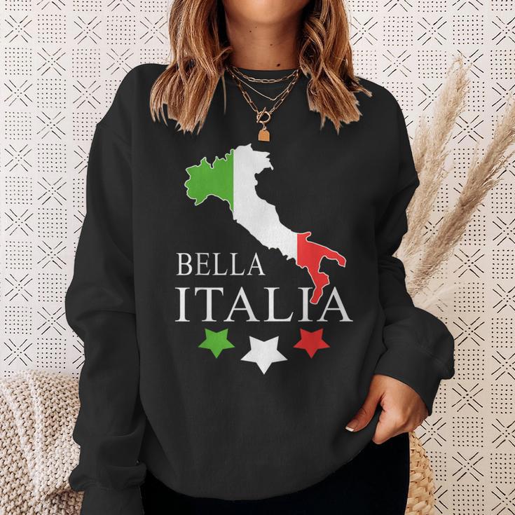 Italia Bella Italia With Italian Map Italy Sweatshirt Geschenke für Sie