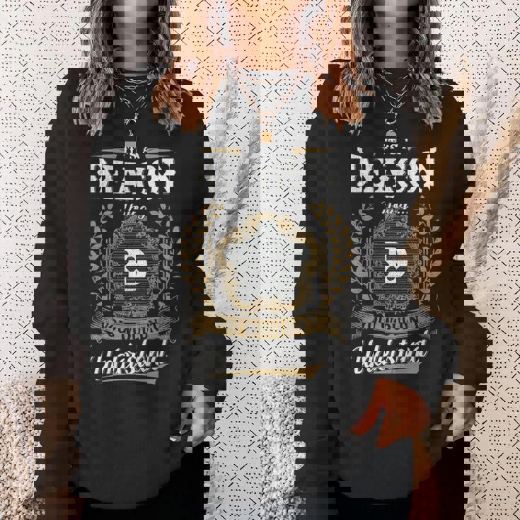 It's A Deacon Thing You Wouldn't Understand Personalized Last Name Deacon Family Crest Coat Of Arm Sweatshirt Gifts for Her
