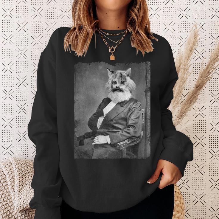 Karl Marx As A Catintage Photo Portrait Meme S Sweatshirt Geschenke für Sie