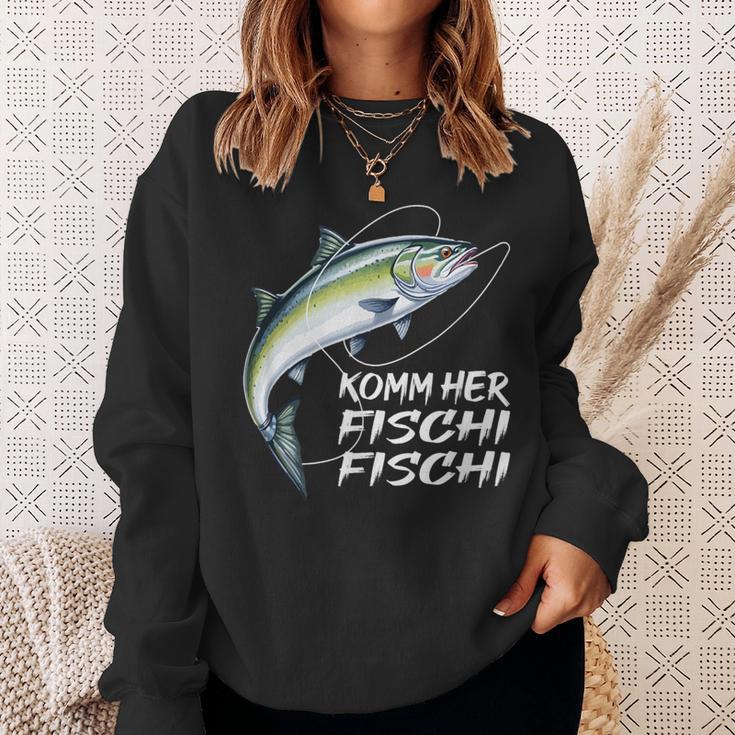 Komm Her Fischi Fischi Slogan Fishing Sweatshirt Geschenke für Sie