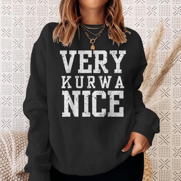 Very Kurwa Nice Poland Polska Polskieery Nice Sweatshirt Geschenke für Sie