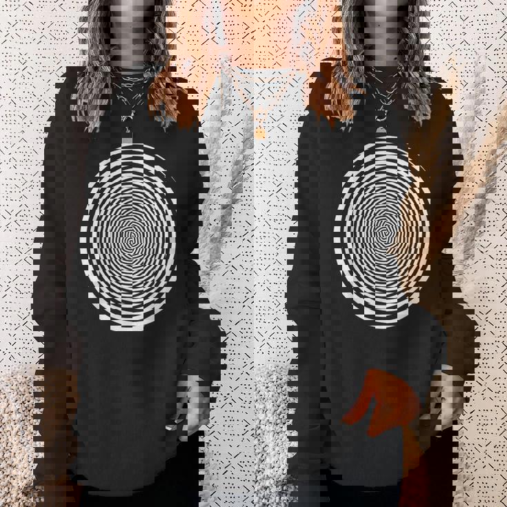 Labirinto A Spirale Trippy Ipnotico Di Trance Di Auto Di Turbinio Bianco Felpa Regalos para ella