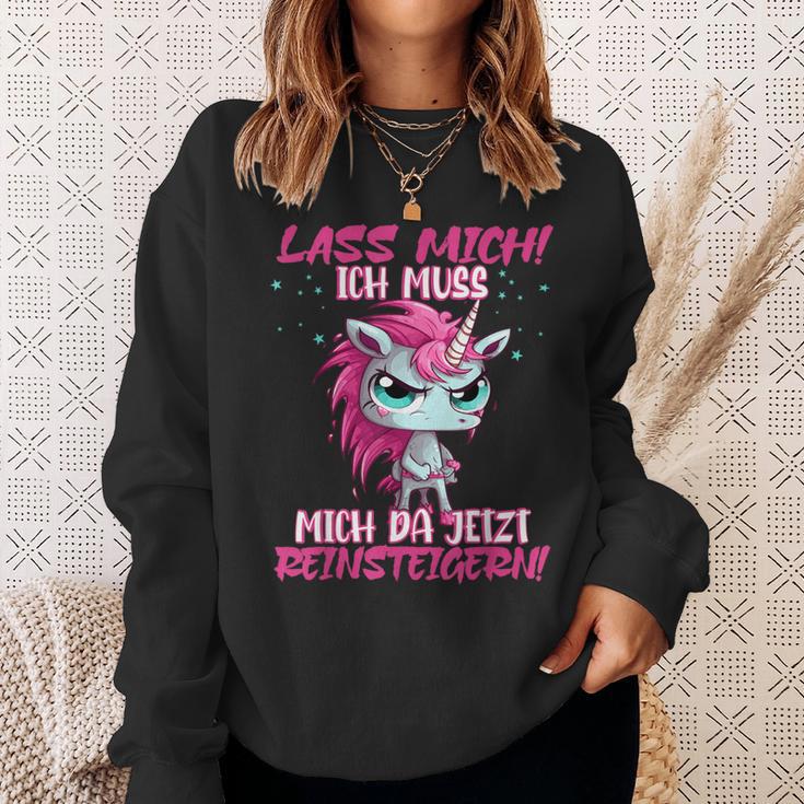 Lass Mich Ich Muss Mich Jetzt Da Reinsteigern Unicorn Sweatshirt Geschenke für Sie