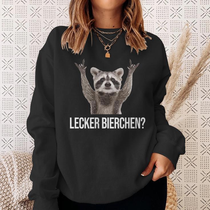 Lecker Bierchen X New Pedro Waschbär Meme Cute Racoon Sweatshirt Geschenke für Sie