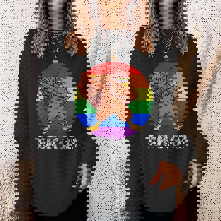 Lgbt Pride Gay Lesbian Turkey Matching Thanksgiving Sweatshirt Gifts for Her