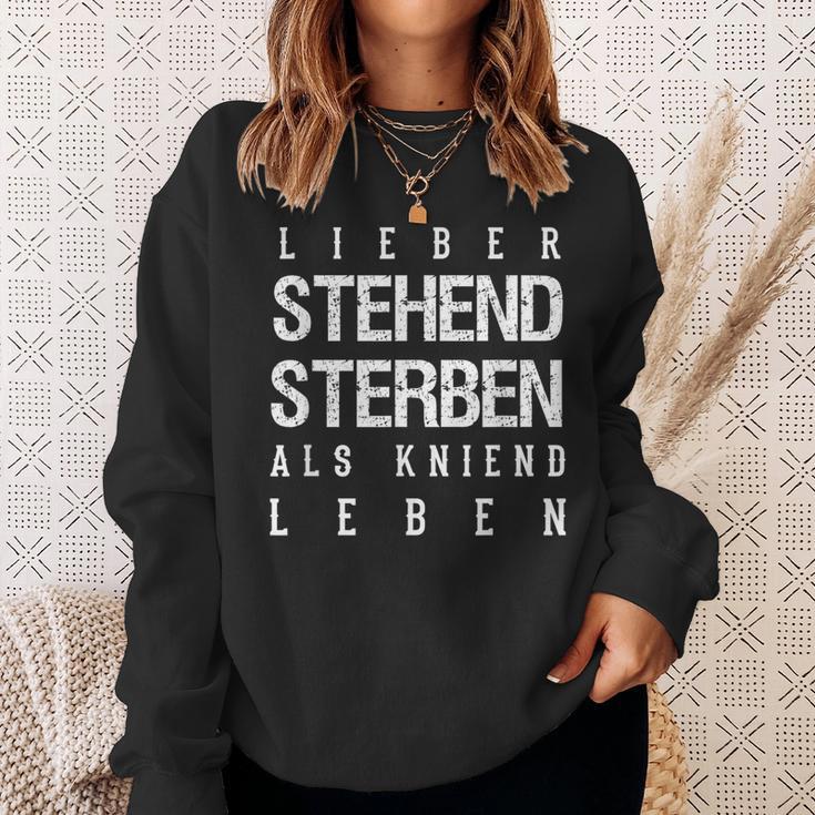 Lieber Steht Sterben Als Kneiend L S Sweatshirt Geschenke für Sie