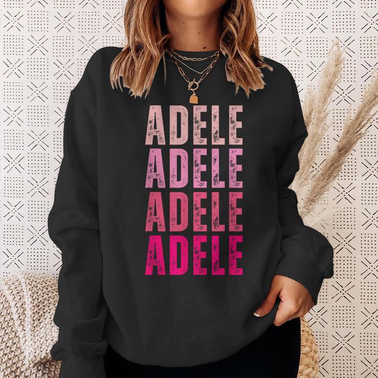 I Love Adele Pattern Personalised Name Adele Sweatshirt Geschenke für Sie