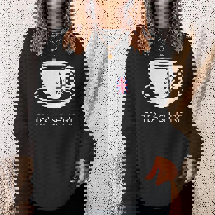 I Love English Tea Uk Flag Fun Novelty Souvenir Memorabilia Sweatshirt Gifts for Her