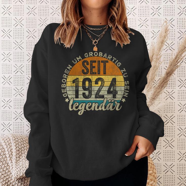 Lustiger 100 Geburtstag -Intage 1924 Geburtstag 100 Jahre Sweatshirt Geschenke für Sie