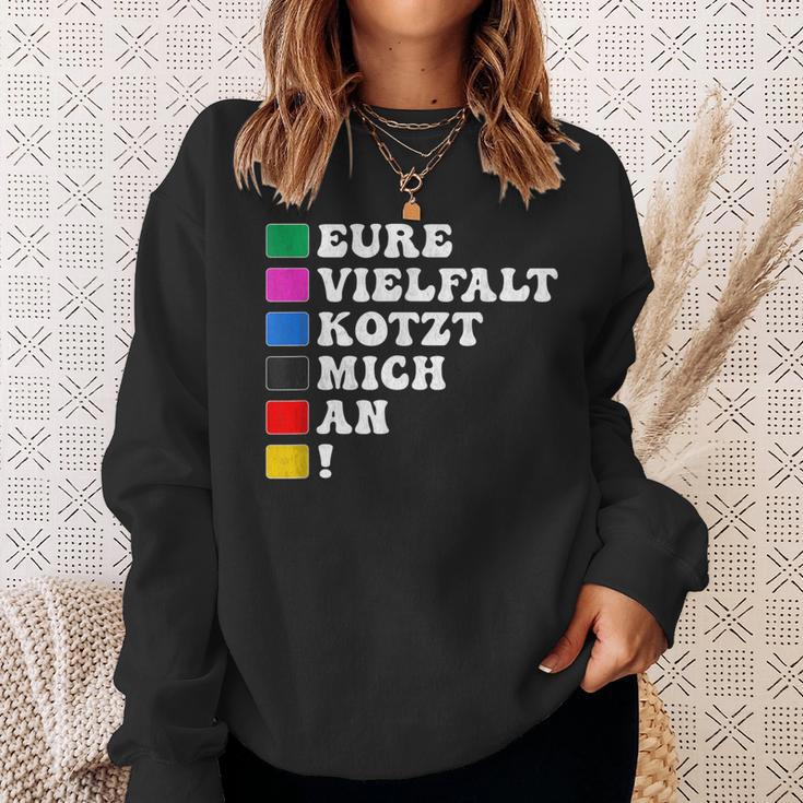 Lustiges Eureielfalt Kotzt Mich An Sweatshirt Geschenke für Sie