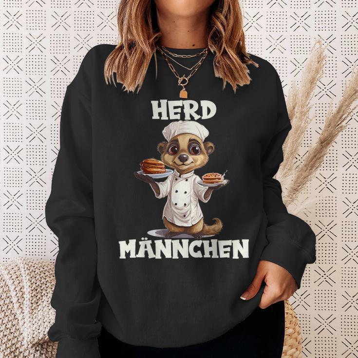 Meerkat Cooking Chef's Hat Man Herdmännchen Sweatshirt Geschenke für Sie