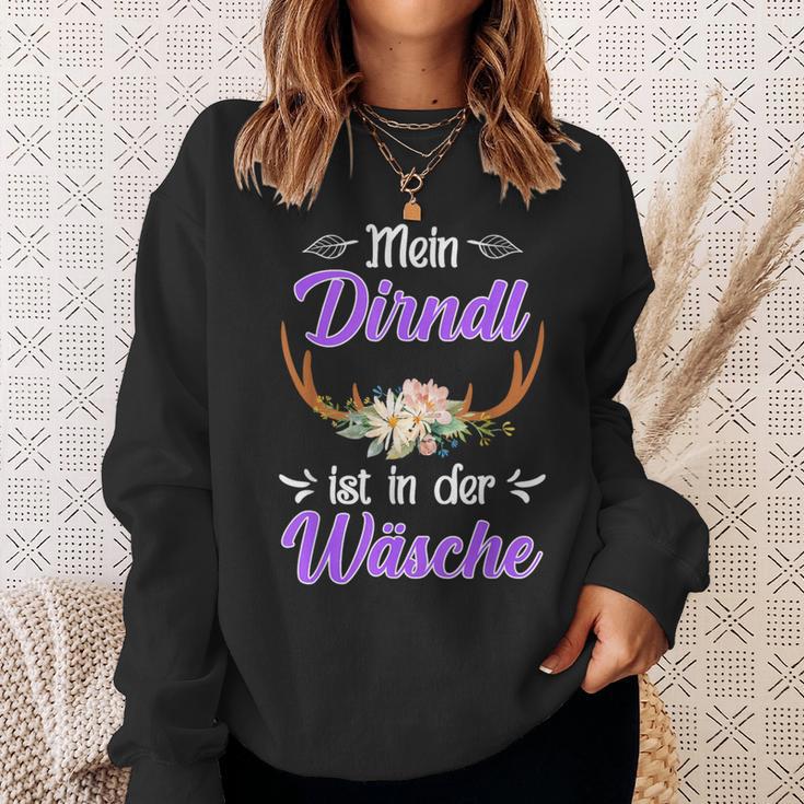 Mein Dirndl Ist In Der Wäsche Bayern Trachten S Sweatshirt Geschenke für Sie