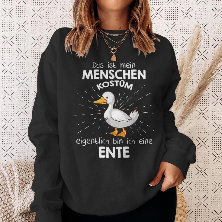 Mein Menschen Kostüm Bin Ich Eine Ente German Langu Sweatshirt Geschenke für Sie